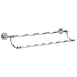 Delta Silverton 24 inch Wall Mount Double Towel Bar Bath Hardware Accessory in Polished Chrome