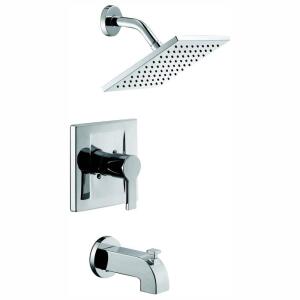 Glacier Bay Modern Single-Handle 1-Spray Tub and Shower Faucet 1.8 GPM in Chrome (Valve Included)