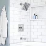 Glacier Bay Modern Single-Handle 1-Spray Tub and Shower Faucet 1.8 GPM in Chrome (Valve Included)