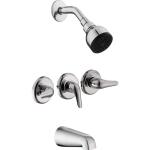 Glacier Bay Aragon 3 Handle 1-Spray Tub and Shower Faucet 1.8 GPM in Chrome (Valve Included)