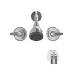 Glacier Bay Aragon Double Handle 1-Spray Tub and Shower Faucet 1.8 GPM in Chrome (Valve Included)