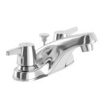 Glacier Bay Aragon 4 in. Centerset 2-Handle Low-Arc Bathroom Faucet with Pop-Up Drain in Chrome (HD67090W-6B01)