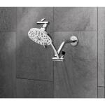 Glacier Bay Elite 3-Spray Patterns with 1.8 GPM 5.4 in Wall Mount Fixed Shower Head with Adjustable Shower Arm, Chrome