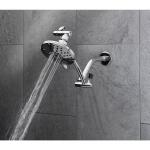 Glacier Bay Elite 3-Spray Patterns with 1.8 GPM 5.4 in Wall Mount Fixed Shower Head with Adjustable Shower Arm, Chrome