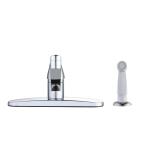 Glacier Bay Chrome Single Handle Standard Kitchen Faucet with White Side Sprayer (HD67896W-1101)