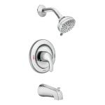 Adler 4-Spray Single Handle Tub and Shower Faucet 1.8 GPM in Chrome (Valve Included) (82603)