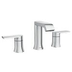 MOEN Genta 8 in. Widespread Double Handle Bathroom Faucet in Chrome(Valve Included) (84763)