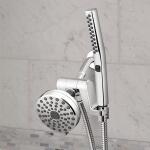 Waterpik Top-notch 12-spray 5 inch High PressureDual Shower Head and Handheld Shower Head, Chrome