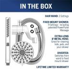 Waterpik Top-notch 12-spray 5 inch High PressureDual Shower Head and Handheld Shower Head, Chrome