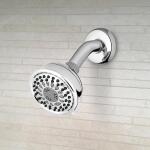 Waterpik 5-Spray 3.8 inch Single Wall Mount 1.8 GPM Fixed Shower Head, Chrome