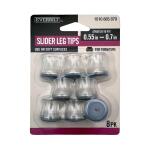 Everbilt 8-Pack 0.55 in. to 0.7 in. Clear Round Leg Tip Slider (41-H1016)