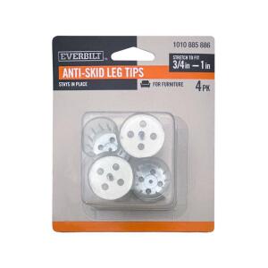 Everbilt 4-Pack 7/8 in. Clear Round Anti-Skid Leg Tips ( 41-H1026)