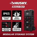 Husky 12 in. Build-Out Modular Waterproof Tool Storage Storage Bin