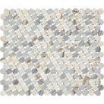 Daltile Lamora Marble Coastal Blue 11 in. x 13 in. Glazed Ceramic Penny Round Mosaic Tile (1.06 sq. ft./each) (LM20PNYRDHDMT)