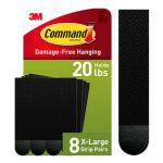 Command20 lbs. Black Picture Hanging Strips (8-Pack) (8-Pairs of Strips) (17217BLK-8ES)