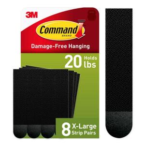 Command20 lbs. Black Picture Hanging Strips (8-Pack) (8-Pairs of Strips) (17217BLK-8ES)