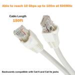 Commercial Electric CE 150 ft. Cat 6A UTP Patch Cable White (56150-WH-VN)