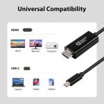 Commercial Electric 6 ft. USB C to HDMI Cable- Black (HD1425)