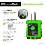 Commercial Electric110/125-Volts Outlet Tester with GFCI - OTG-103