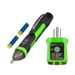 Commercial ElectricDigital Non-Contact Voltage and GFCI Receptacle Tester Kit (KNO-03)