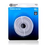 Commercial Electric50 ft. Telephone Line Cord, White (50FT LINE CORD 4C WH)