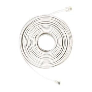 Commercial Electric50 ft. Telephone Line Cord, White (50FT LINE CORD 4C WH)