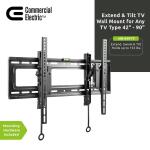 Commercial ElectricExtend and Tilting TV Wall Mount for 42 in. to 90 in. TVs (MB-64649)