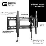 Commercial ElectricExtend and Tilting TV Wall Mount for 42 in. to 90 in. TVs (MB-64649)