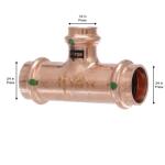 ViegaProPress 3/4 in. x 3/4 in. x 1/2 in. Press Copper Reducing Tee (77265)