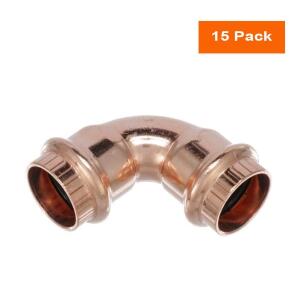 ViegaProPress 1/2 in. Press Copper 90° Elbow 15-Pack (77425)