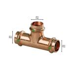 ViegaProPress 3/4 in. Press Copper Tee 5-Pack (77460)