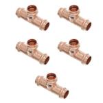 ViegaProPress 1/2 in. Press Copper Tee 5-Pack (77465)