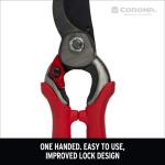 Corona ProCUT Bypass Hand Pruner with 1 in. Cut Capacity, High Carbon Steel Blade, and Full Steel Core Handles (BP 7200CCH)