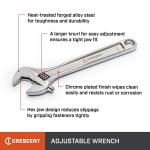 Crescent 12 in. Chrome Adjustable Wrench (AC212VS)