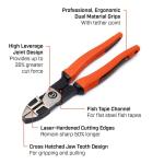 Crescent 9-1/2 in. Z2 High Leverage Linesman Pliers with Dual Material Grips (Z20509CGR-06)