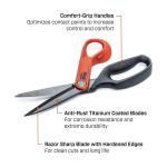 CrescentWiss 10 in. Titanium Coated Offset Tradesman Scissors (CW10T)