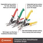 Crescent9-3/4 inch Wiss Compound Action Straight and Right Cut Aviation Snips