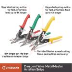 Crescent Wiss 9-1/4 in. Compound Action Straight, Left and Right Cut Bulldog Aviation Snip (M5R)