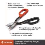 Crescent Wiss 10 in. Offset-Cut Drop Forged Tinner Snips (WDF10O)