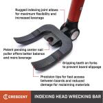 Crescent Bull Bar 44 in. Indexing Head Deck Removal Demo Wrecking Bar (DKB446X)