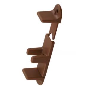 Prime-Line Dark Brown Bypass Door Guide, 1 in. High, Adjustable, (2-pack)