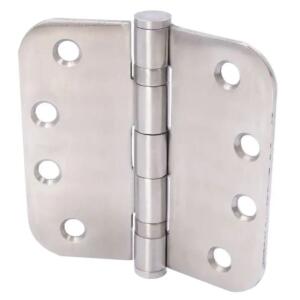 Everbilt Commercial Grade with Ball Bearing Hinge 4 in. x 5/8 in. Radius Stainless Steel