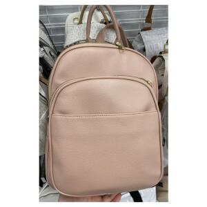 Medium Pebble Leather Mini Backpack Soft Pink