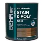 BEHR - 1 qt. Clear Tint Base Gloss Semi-Transparent Water-Based Interior Stain and Poly in One