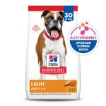 Hill's® Science Diet® Light Adult Dry Dog Food - Chicken & Barley 30lb