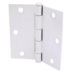 Everbilt 3-1/2 in. Square Radius Door Hinge Squeak-Free White