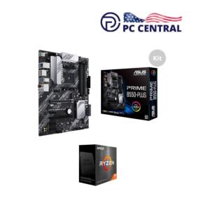 AMD Ryzen 7 5800X 3.8 GHz Eight-Core AM4 Processor & ASUS Prime B550 Plus ATX Motherboard Kit 