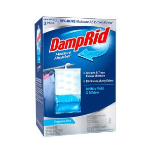 DampRid Hanging Moisture Absorber, 15.4 oz, Fragrance Free – Pack of 3 (FG83FFESB)