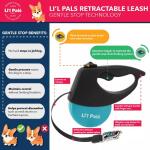 Coastal Li'l Pals Rectractable Leash Alligator Snap X-Small Teal Black 6lbs