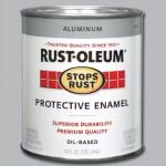 Rust-Oleum Stops Rust - 1 qt. Protective Enamel Metallic Aluminum Interior/Exterior Paint